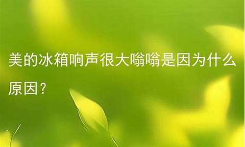 冰箱响声很大嗡嗡响怎么回事-冰箱响声很大嗡嗡响怎么回事怎么办